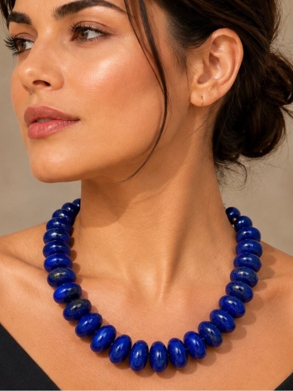 Mayamar Lapis Azul Large Beaded Necklace - Deep Blue(NWT)